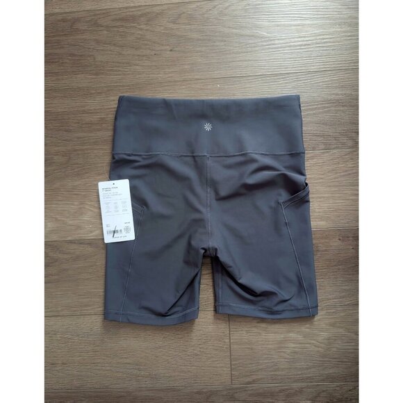 Athleta | Interval Stash High Rise 7" Short In Granite Blue - Picture 5 of 12